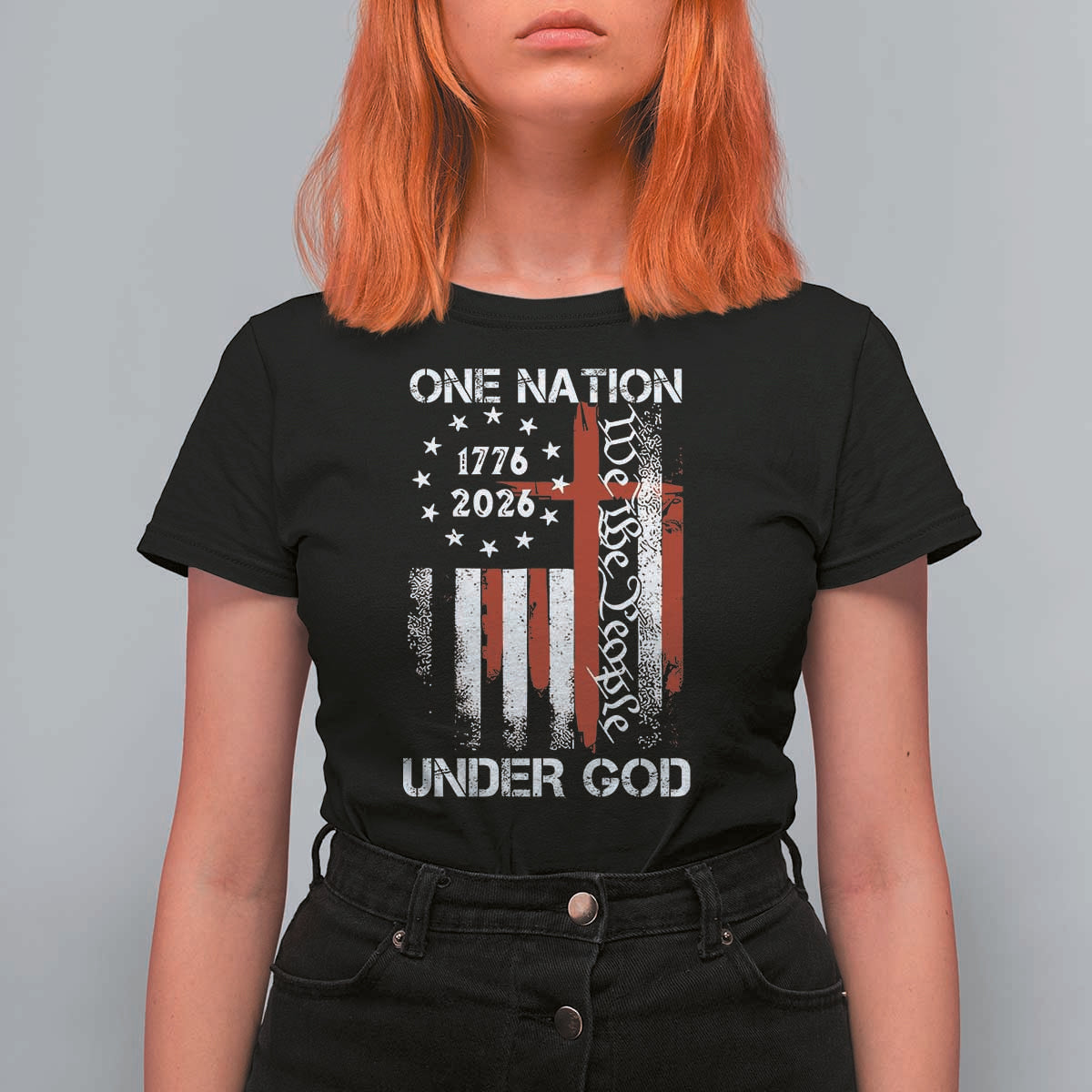 One Nation Under God 250 Years T Shirt For Women 250th Anniversary USA