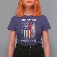 One Nation Under God 250 Years T Shirt For Women 250th Anniversary USA