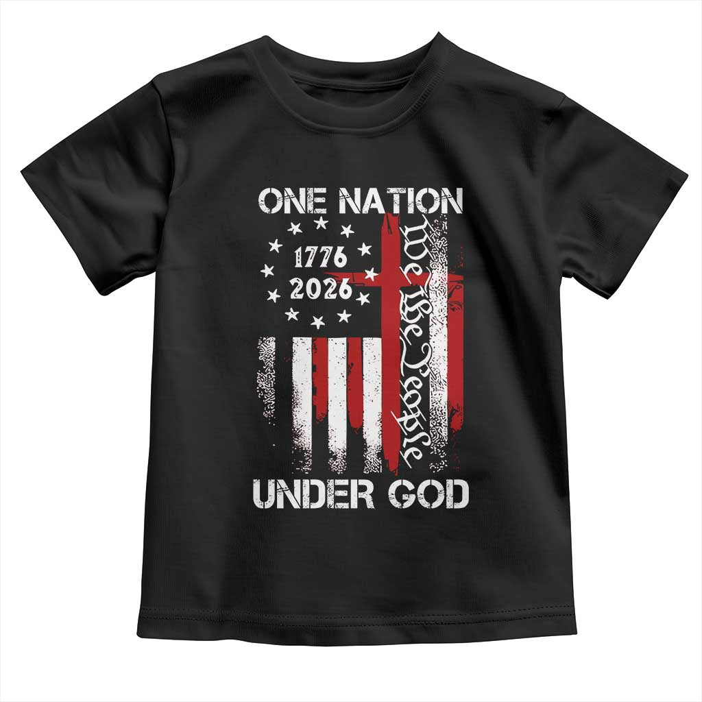 One Nation Under God 250 Years Toddler T Shirt 250th Anniversary USA
