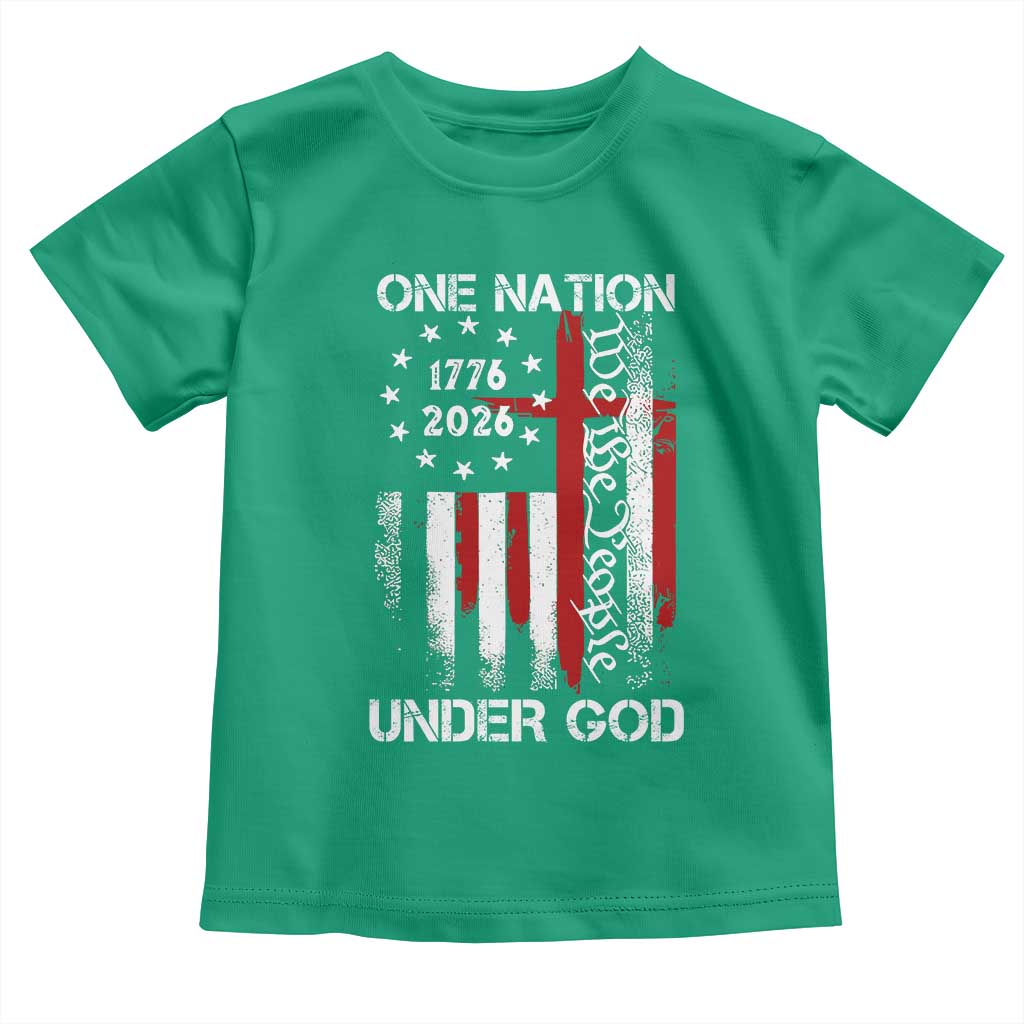 One Nation Under God 250 Years Toddler T Shirt 250th Anniversary USA