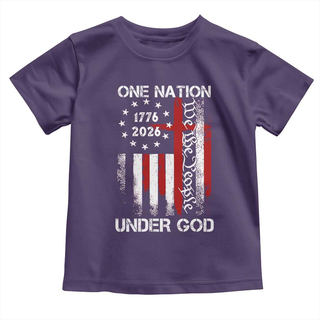 One Nation Under God 250 Years Toddler T Shirt 250th Anniversary USA