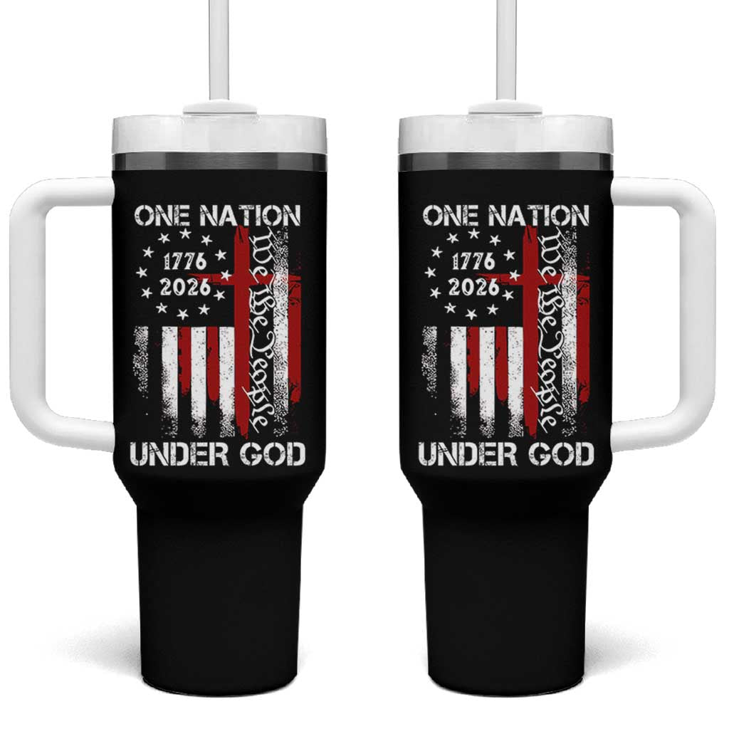 One Nation Under God 250 Years Tumbler With Handle 250th Anniversary USA