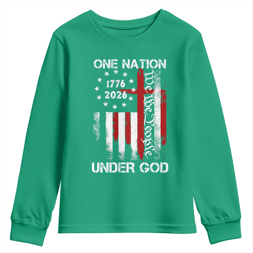 One Nation Under God 250 Years Youth Sweatshirt 250th Anniversary USA