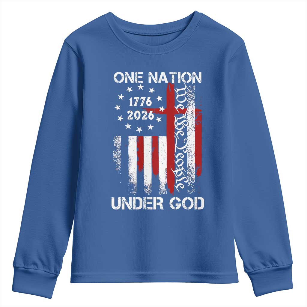 One Nation Under God 250 Years Youth Sweatshirt 250th Anniversary USA