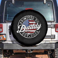Promoted to Daddy 2026 Spare Tire Cover New Dad US Flag Fathers Day