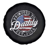 Promoted to Daddy 2026 Spare Tire Cover New Dad US Flag Fathers Day