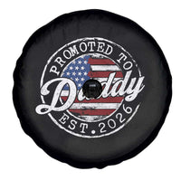 Promoted to Daddy 2026 Spare Tire Cover New Dad US Flag Fathers Day