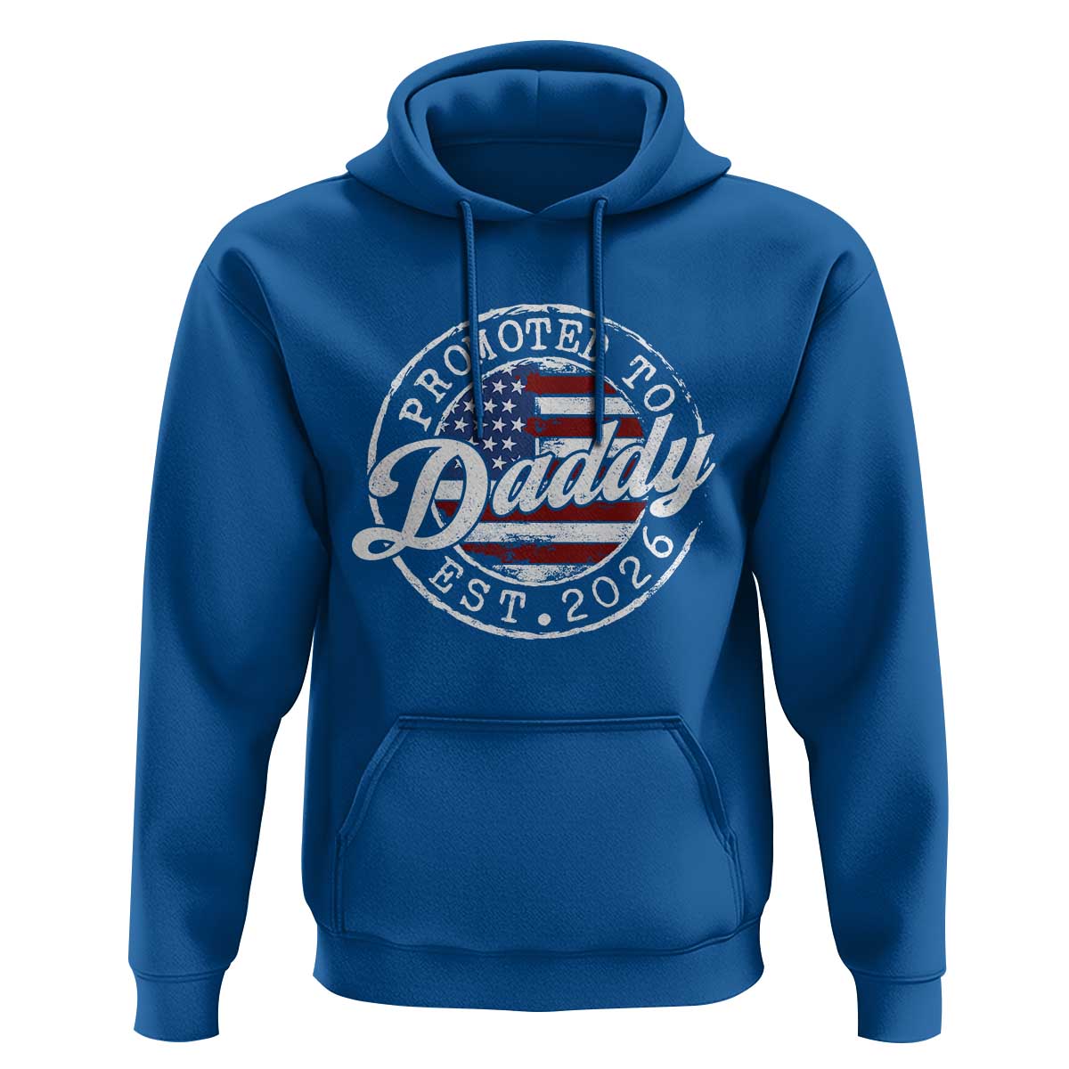 Promoted to Daddy 2026 Hoodie New Dad US Flag Fathers Day