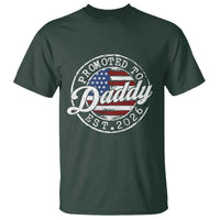 Promoted to Daddy 2026 T Shirt New Dad US Flag Fathers Day