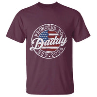 Promoted to Daddy 2026 T Shirt New Dad US Flag Fathers Day