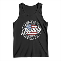 Promoted to Daddy 2026 Tank Top New Dad US Flag Fathers Day