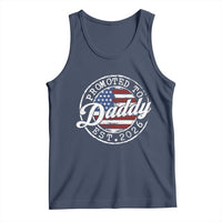 Promoted to Daddy 2026 Tank Top New Dad US Flag Fathers Day