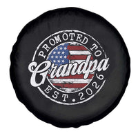 Promoted to Grandpa 2026 Spare Tire Cover New Grandfather US Flag Fathers Day