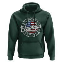 Promoted to Grandpa 2026 Hoodie New Grandfather US Flag Fathers Day