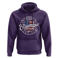 Promoted to Grandpa 2026 Hoodie New Grandfather US Flag Fathers Day