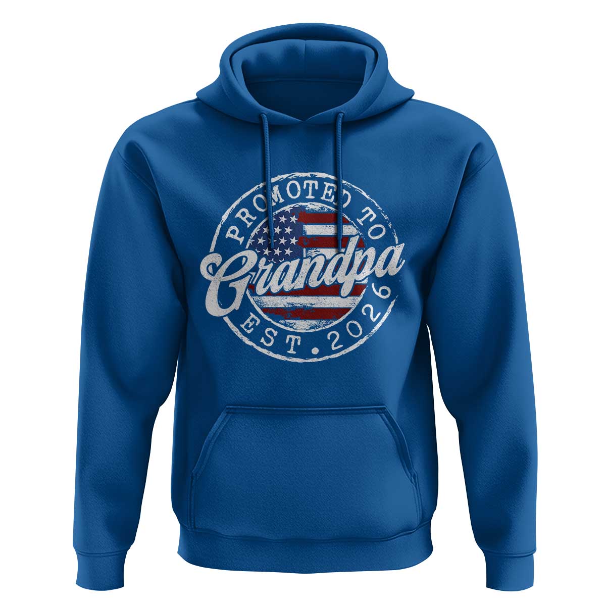 Promoted to Grandpa 2026 Hoodie New Grandfather US Flag Fathers Day