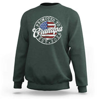 Promoted to Grandpa 2026 Sweatshirt New Grandfather US Flag Fathers Day