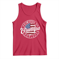 Promoted to Grandpa 2026 Tank Top New Grandfather US Flag Fathers Day