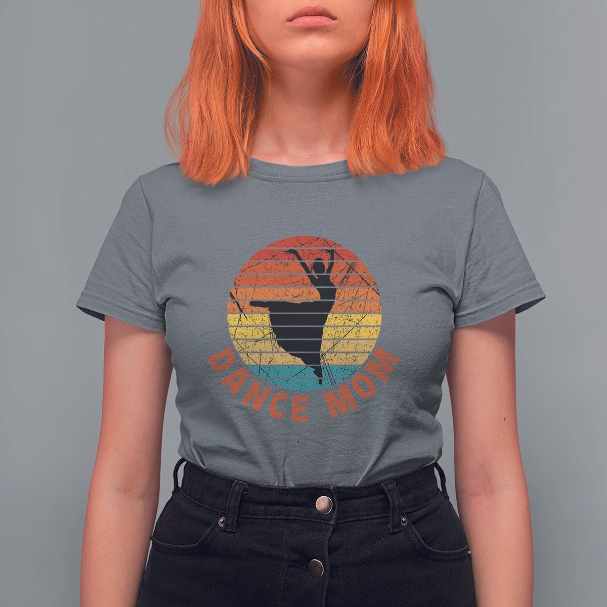 Dance Mom T Shirt For Women Dance Mama Vintage Retro Dancer - Wonder Print Shop
