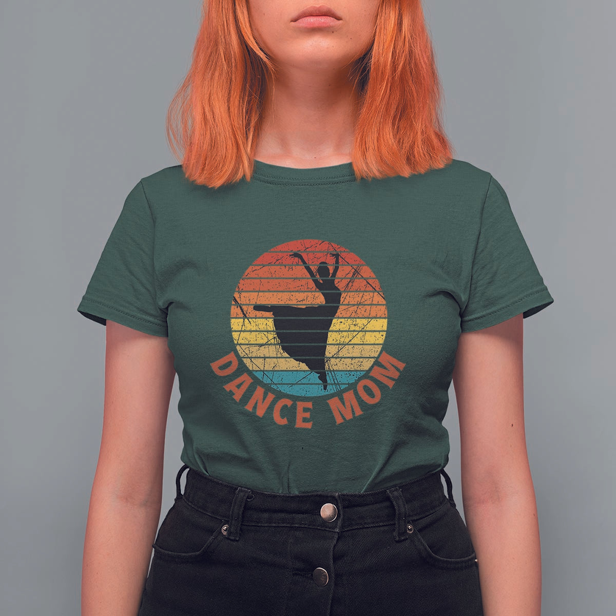 Dance Mom T Shirt For Women Dance Mama Vintage Retro Dancer - Wonder Print Shop