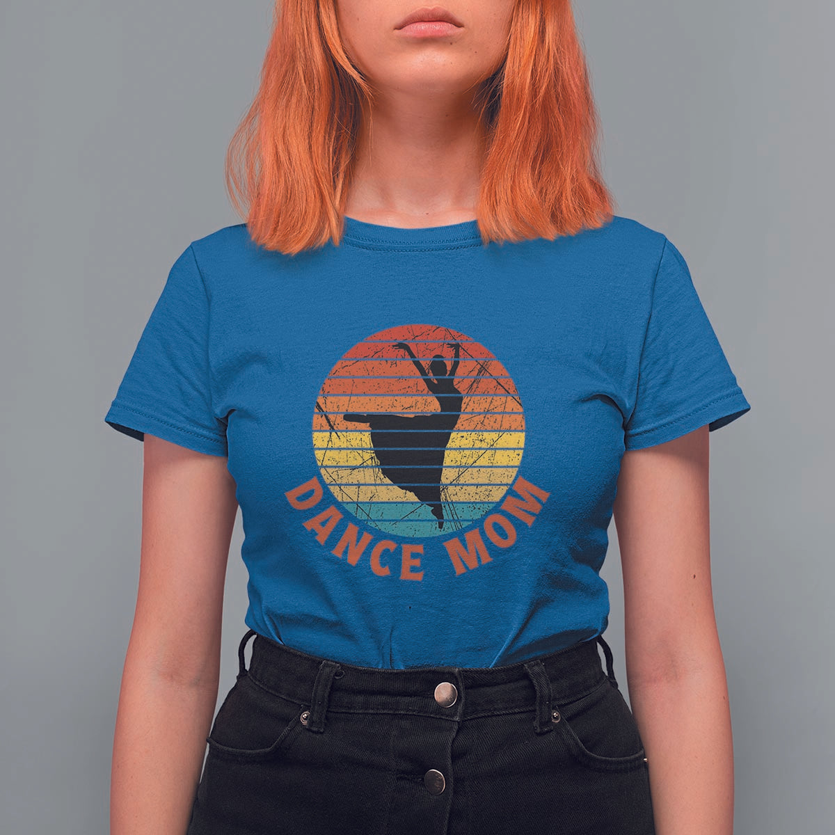 Dance Mom T Shirt For Women Dance Mama Vintage Retro Dancer - Wonder Print Shop