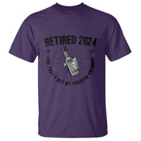 Funny Retirement T Shirt Retired 2024 Not My Problem Anymore Vintage Beer - Wonder Print Shop