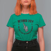 Funny Retirement T Shirt For Women Retired 2024 Not My Problem Anymore Vintage Beer - Wonder Print Shop