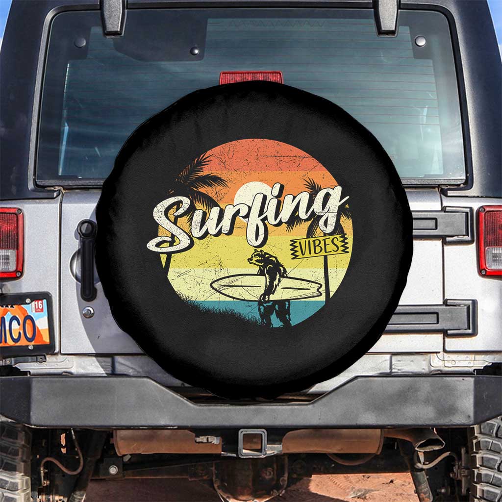 Surfing Lover Spare Tire Cover Surfing Vibes Retro Vintage Summer Vacation - Wonder Print Shop