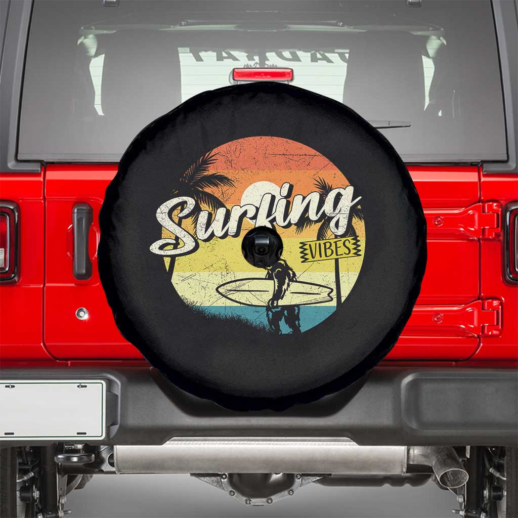 Surfing Lover Spare Tire Cover Surfing Vibes Retro Vintage Summer Vacation - Wonder Print Shop