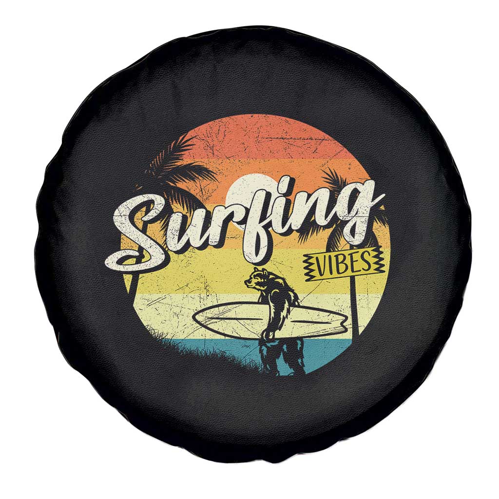 Surfing Lover Spare Tire Cover Surfing Vibes Retro Vintage Summer Vacation - Wonder Print Shop