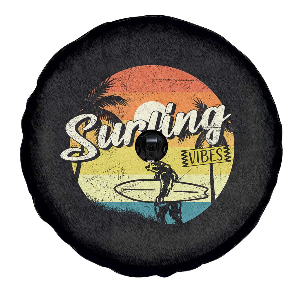 Surfing Lover Spare Tire Cover Surfing Vibes Retro Vintage Summer Vacation - Wonder Print Shop