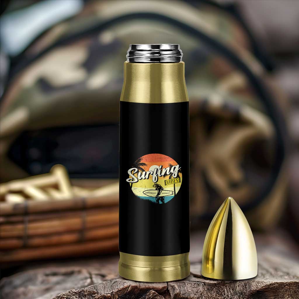 Surfing Lover Bullet Tumbler Surfing Vibes Retro Vintage Summer Vacation - Wonder Print Shop