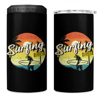 Surfing Lover 4 in 1 Can Cooler Tumbler Surfing Vibes Retro Vintage Summer Vacation - Wonder Print Shop