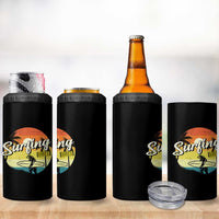 Surfing Lover 4 in 1 Can Cooler Tumbler Surfing Vibes Retro Vintage Summer Vacation - Wonder Print Shop