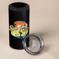 Surfing Lover 4 in 1 Can Cooler Tumbler Surfing Vibes Retro Vintage Summer Vacation - Wonder Print Shop