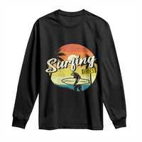 Surfing Lover Long Sleeve Shirt Surfing Vibes Retro Vintage Summer Vacation - Wonder Print Shop