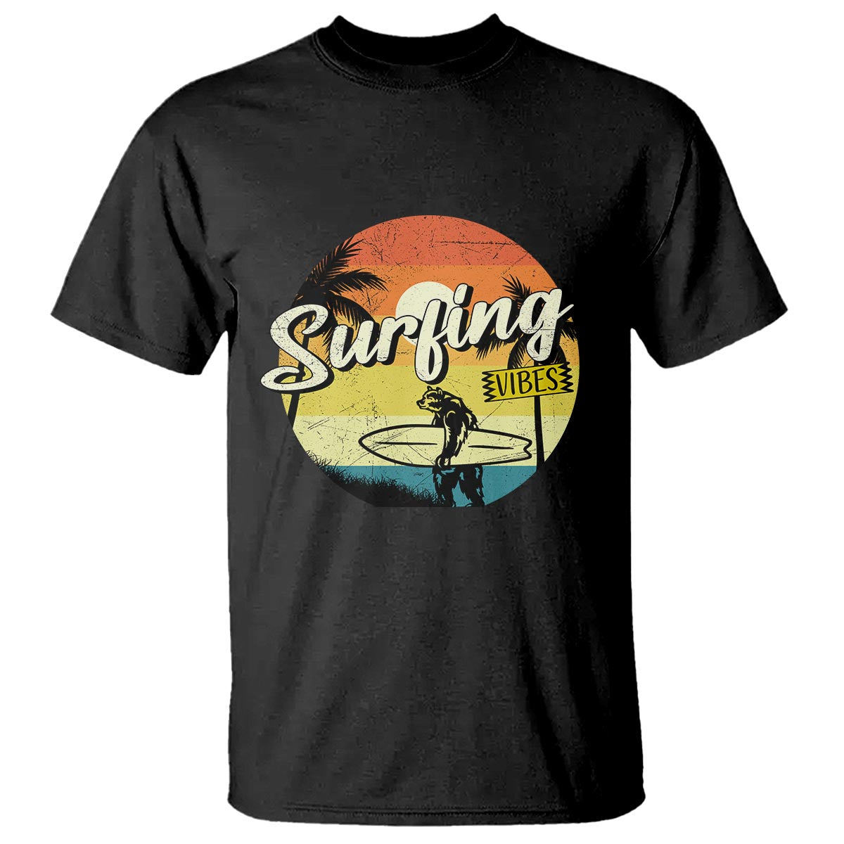 Surfing Lover T Shirt Surfing Vibes Retro Vintage Summer Vacation - Wonder Print Shop