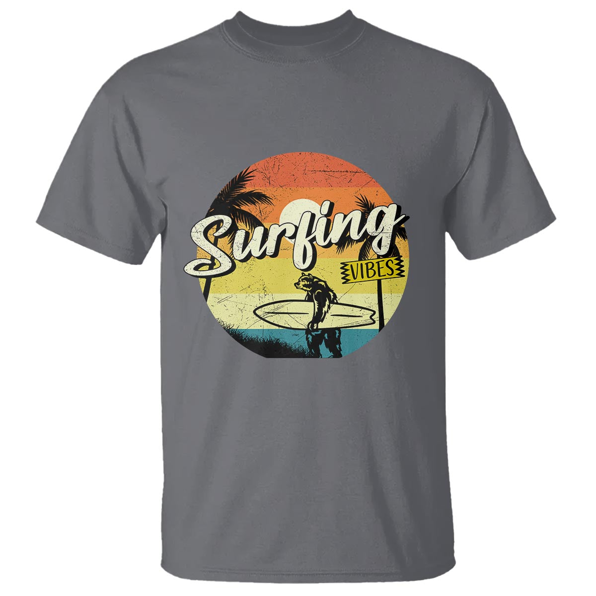 Surfing Lover T Shirt Surfing Vibes Retro Vintage Summer Vacation - Wonder Print Shop