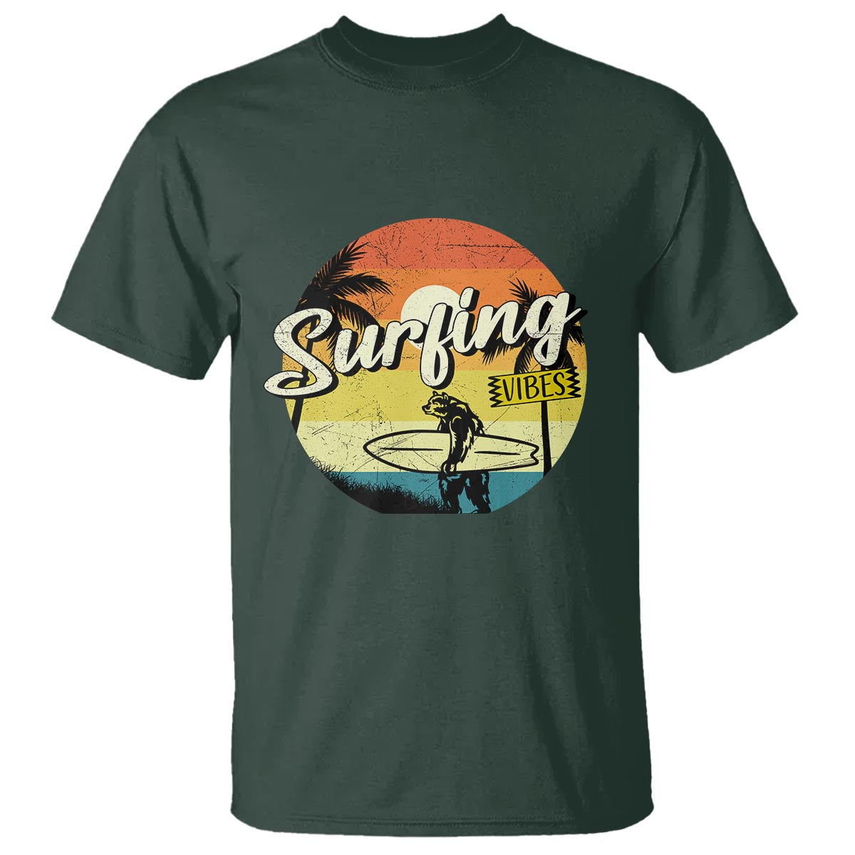 Surfing Lover T Shirt Surfing Vibes Retro Vintage Summer Vacation - Wonder Print Shop