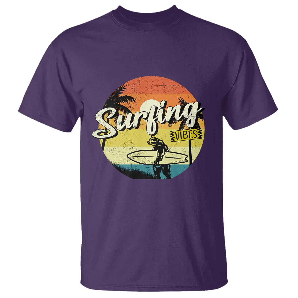 Surfing Lover T Shirt Surfing Vibes Retro Vintage Summer Vacation - Wonder Print Shop