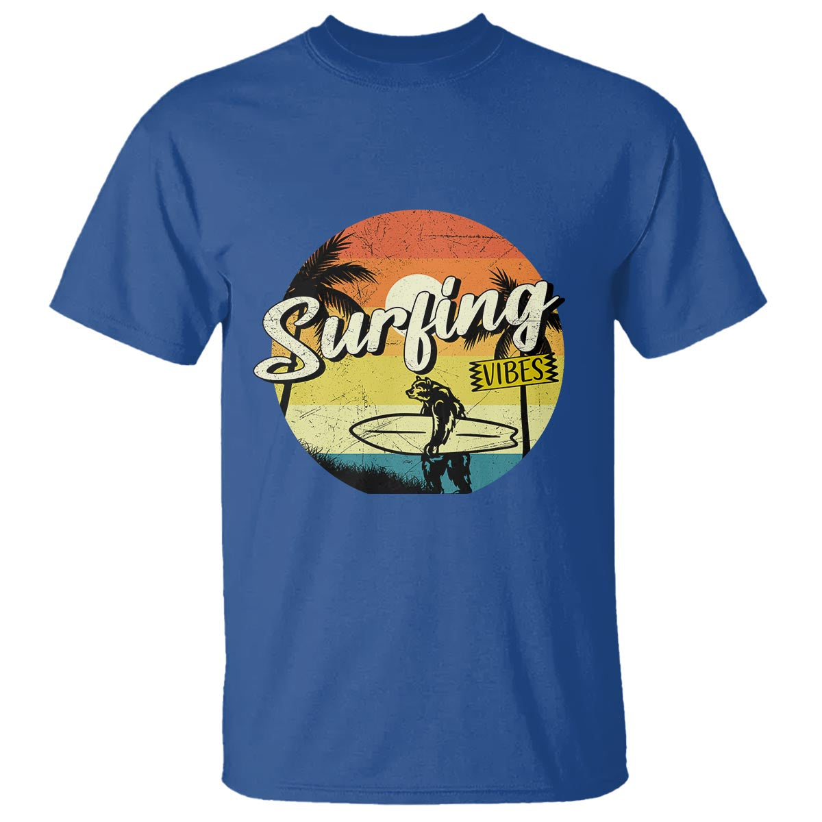 Surfing Lover T Shirt Surfing Vibes Retro Vintage Summer Vacation - Wonder Print Shop