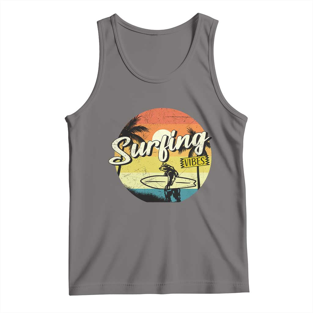 Surfing Lover Tank Top Surfing Vibes Retro Vintage Summer Vacation - Wonder Print Shop