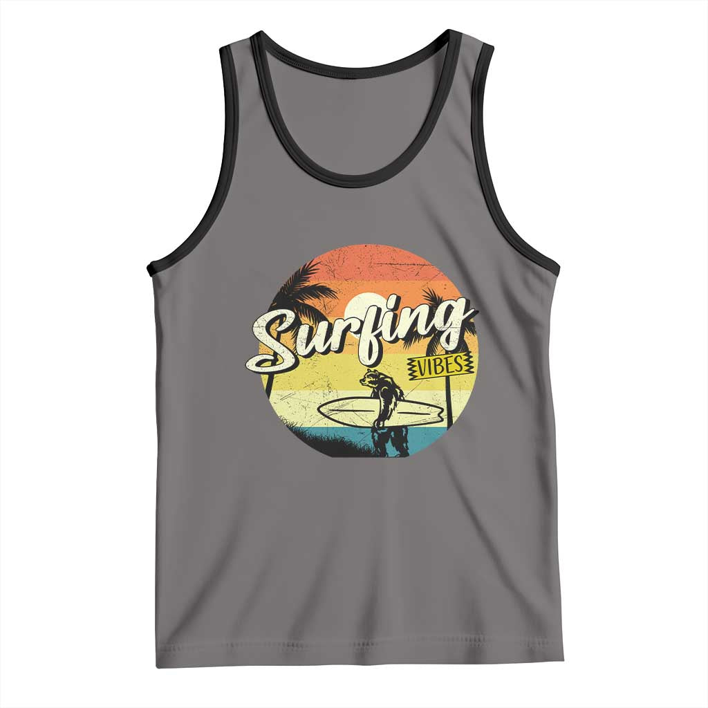 Surfing Lover Tank Top Surfing Vibes Retro Vintage Summer Vacation - Wonder Print Shop