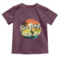 Surfing Lover Toddler T Shirt Surfing Vibes Retro Vintage Summer Vacation - Wonder Print Shop