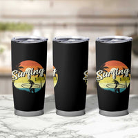 Surfing Lover Tumbler Cup Surfing Vibes Retro Vintage Summer Vacation - Wonder Print Shop