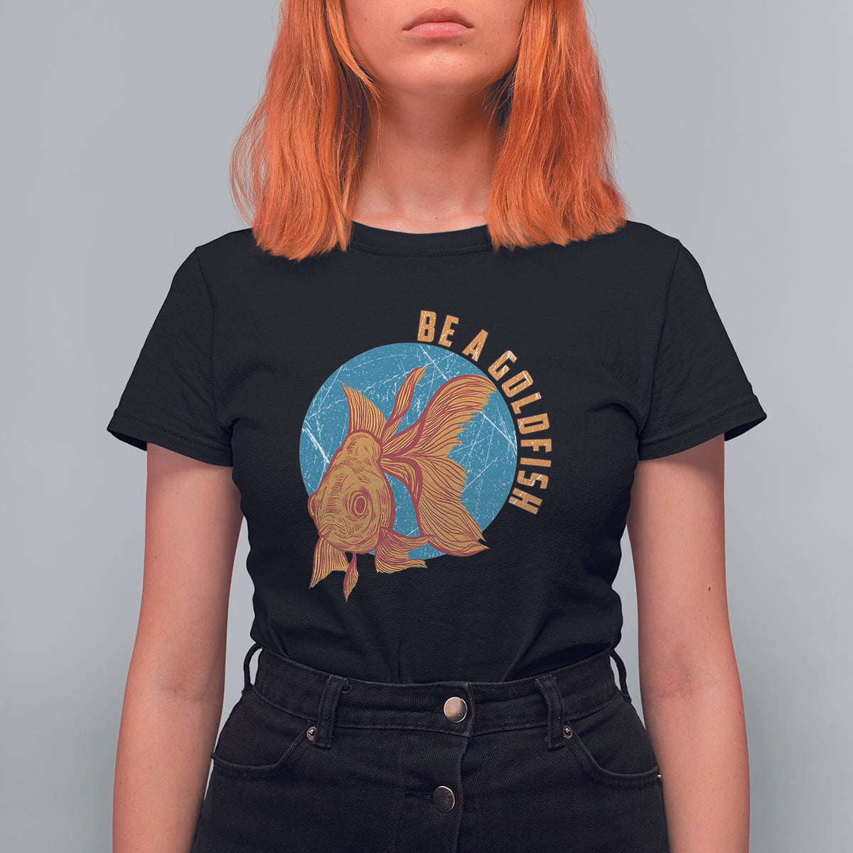 Goldfish Lover T Shirt For Women Be A Goldfish - Wonder Print Shop