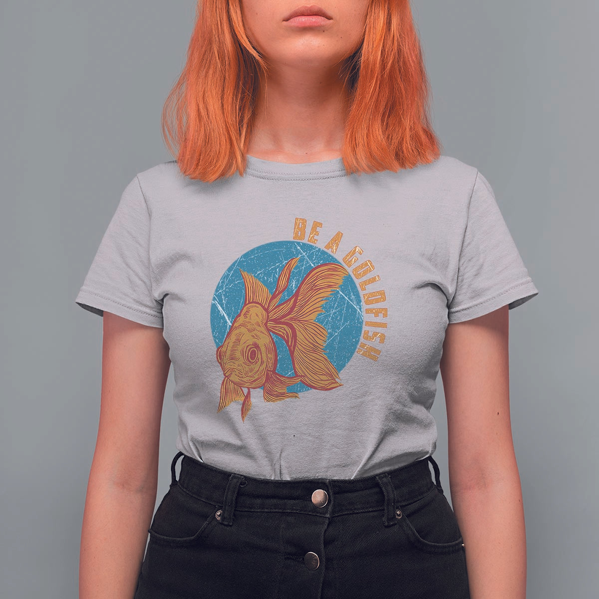 Goldfish Lover T Shirt For Women Be A Goldfish - Wonder Print Shop