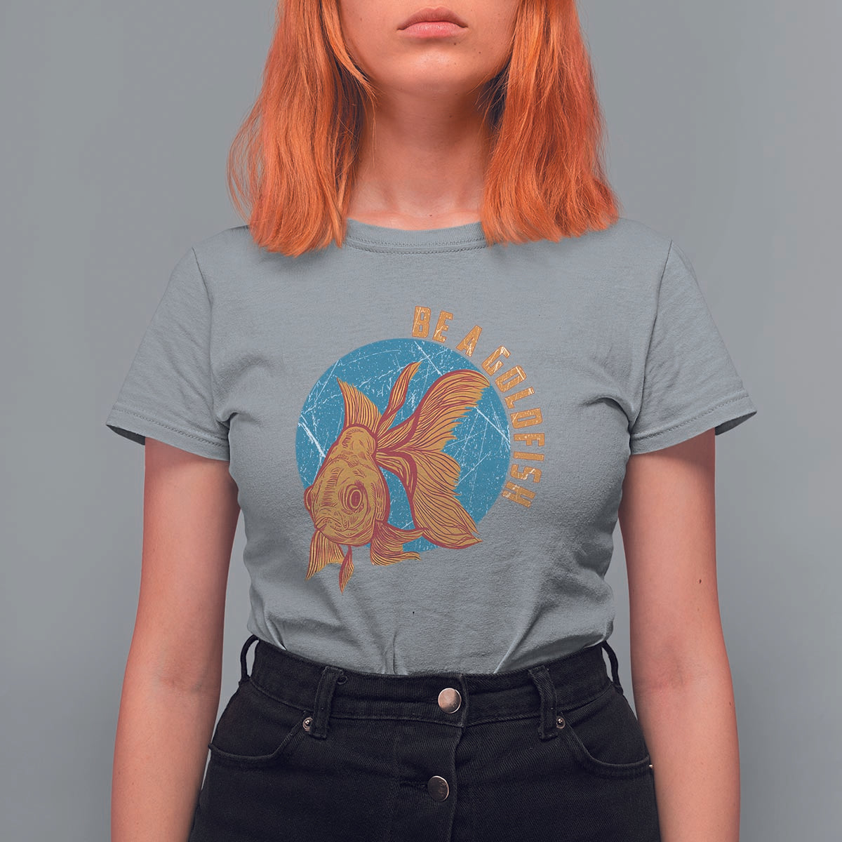 Goldfish Lover T Shirt For Women Be A Goldfish - Wonder Print Shop