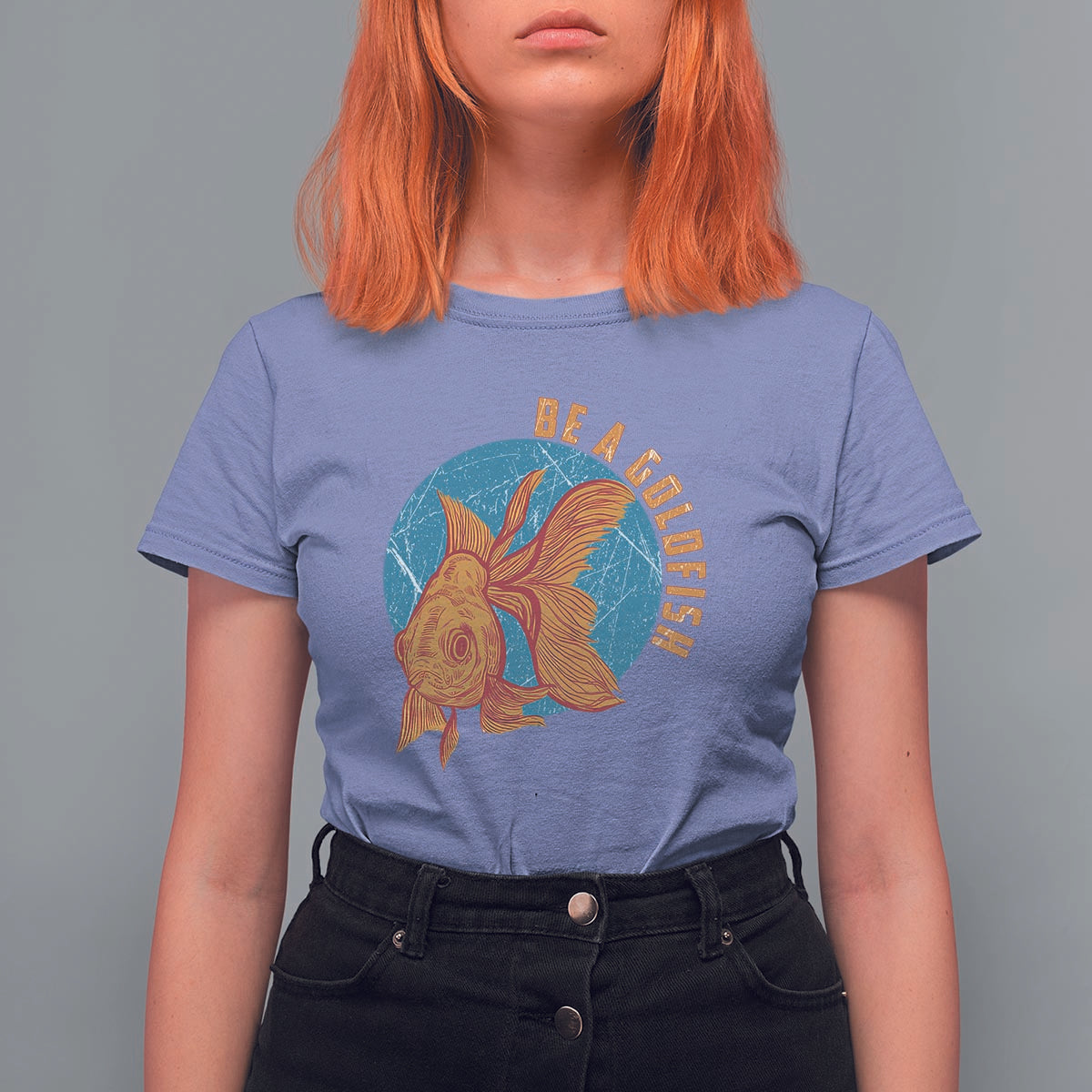 Goldfish Lover T Shirt For Women Be A Goldfish - Wonder Print Shop