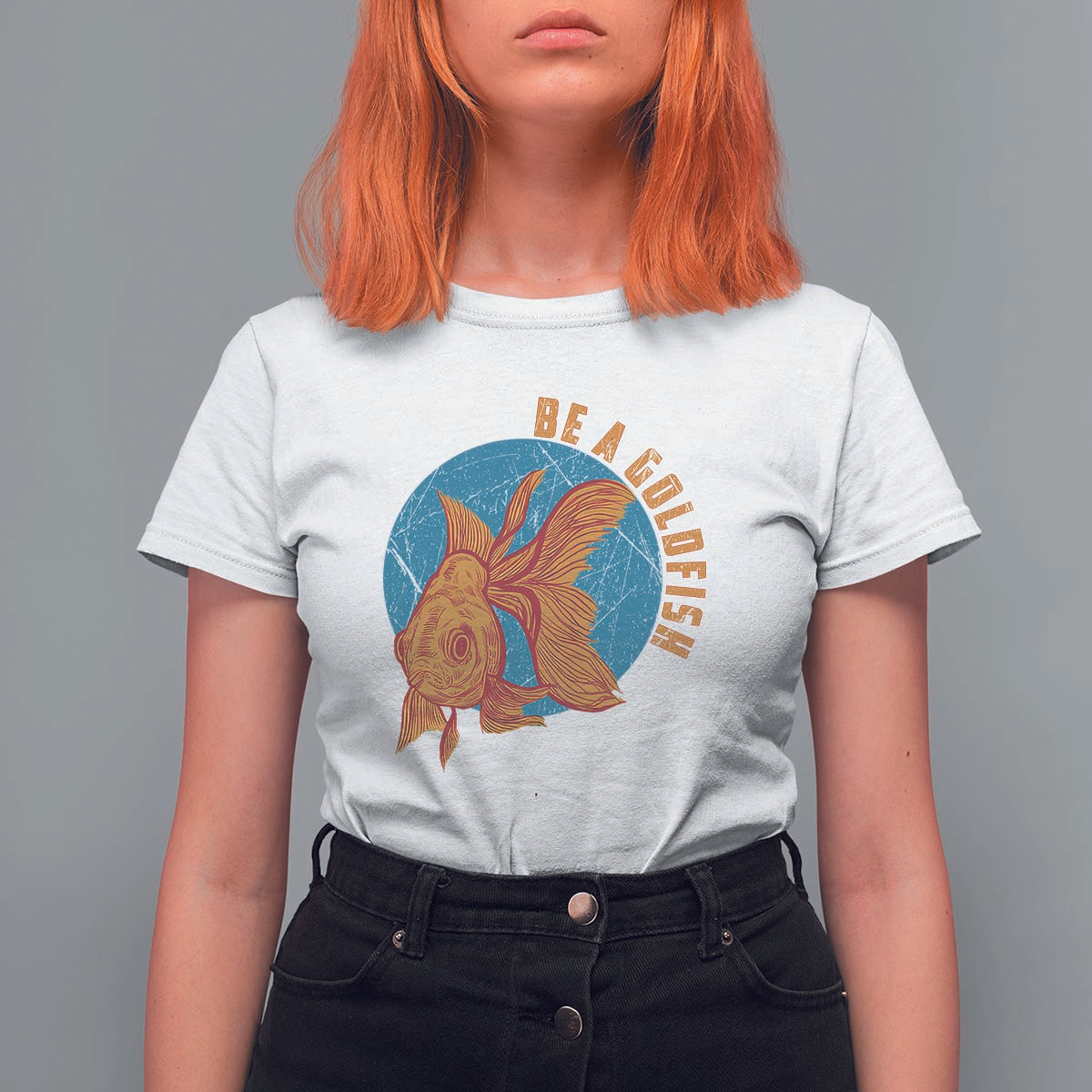 Goldfish Lover T Shirt For Women Be A Goldfish - Wonder Print Shop